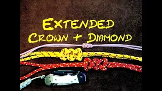 Two Strand Extended Crown and Diamond Knot or Long Crown and Diamond Knot - How to Tie