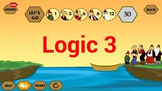 River crossing IQ game logic 3 solution