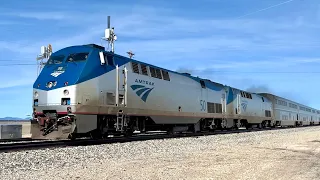 70 MPH!! Amtrak Southwest Chief FLIES by the Famous USS Levy Semaphores!!!