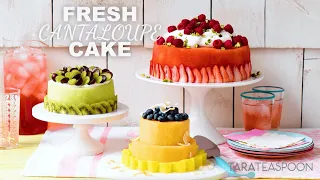 How to make a fresh Cantaloupe Fruit Cake by Tara Teaspoon