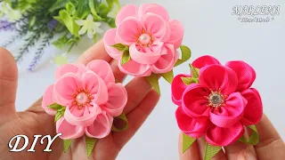 They are the best! Flowers from ribbons on hairpins, elastic bands ... DIY