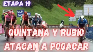 RESUMEN ETAPA 19 GIRO DE ITALIA 2024/QUINTANA Y RUBIO ATACA A POGACAR