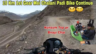 Kutte Fail Hogye 100cc Hero Splendor Plus k | Losar to Kunzum Top | Road Condition Spiti Valley 2023