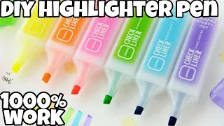 Homemade highlighter pen|Homemade pen|How to make highlighter pen at home|Diy highlighter pen|Diy