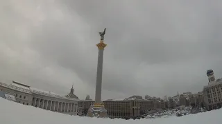 2019-02-06 11:32 Kyiv Maidan Nezalezhnosti Ukraine Київ Майдан Незалежності Киев Kiev 4K 2160p