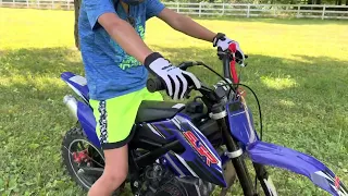 2022 SSR 50sx 50cc dirt bike backyard ride