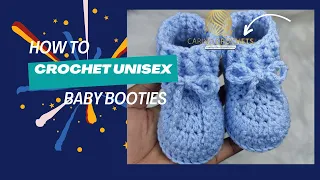 Fast and Easy Crochet Baby Booties [4 sizes] beginners friendly