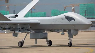 GLOBALink | China's unmanned aerial vehicle Wing Loong-2 performs flight at Airshow China 2021