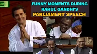 Rahul Gandhi Funny Moments during Lok Sabha Speech | MPs Laugh