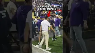 Alabama staff member needs police escort after LSU fan gets in his face