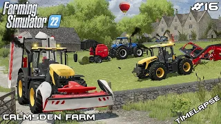 Making HAY & GRASS bales with JCB & New Holland | Calmsden Farm | Farming Simulator 22 | Episode 16