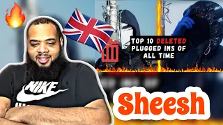 AMERICAN REACTS TO TOP 10 DELETED PLUGGED INS OF ALL TIME | UK DRILL 🇬🇧