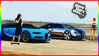 GTA 5 DLC - BUGATTI CHIRON vs BUGATTI VEYRON 4K