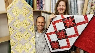The Coziest Runner! Cozy Quilt Designs Table Runner Tutorial With Donna and Matt :)