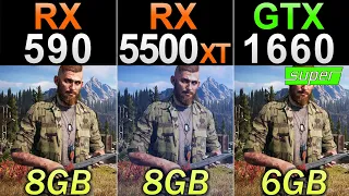 RX 590 Vs. RX 5500 XT (8GB) Vs. GTX 1660 Super | New Games Benchmarks