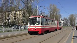 "Трамвай идёт по городу-2024". Заказная поездка на вагоне ЛВС-97К (8102). 28.04.2024г.