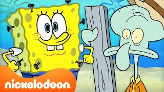 SpongeBob and Squidward Build a Ship! 🚢  | SpongeBob | Nickelodeon UK