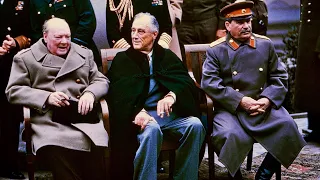 Roosevelt, Churchill & Stalin at Yalta (Feb 1945) Historic Conference