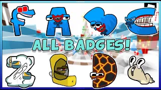 HOW TO FIND ALL 150 BADGES in Find The Alphabet Lore Morphs | ROBLOX