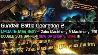 Gundam Battle Operation 2 UPDATE 5/6 - Zaku Machinery & Machinery (EB)! TWO SUITS ONE BANNER!