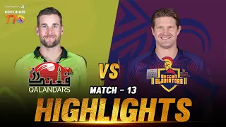 Match 13 I Qalandars vs Deccan Gladiators I Day 5 I Aldar Properties Abu Dhabi T10 I Season 3