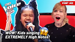 OUTSTANDING High Notes in The Voice Kids! 😍| Top 10 (Part 5)