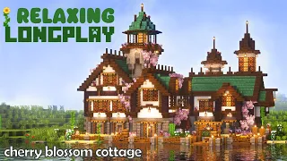 Minecraft Relaxing Longplay (No Commentary) - Cherry Blossom Cottage