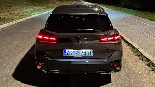 Peugeot 308 SW 2023 - base LED lights test & demonstration in the dark