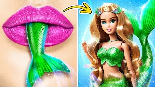 Became Mermaid for Ken! Amazing Makeover from Barbie to Mermaid
