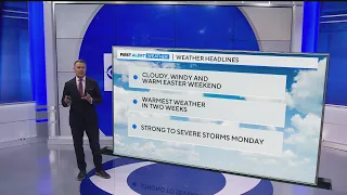 Looking ahead to a cloudy, windy and warm Easter weekend