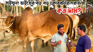 কোরবানির সুন্দর সুন্দর গরু আজকে সাইফুল ভাই কত দামে কিনলেন? হযরতপুর গরুহাট ২০২৪