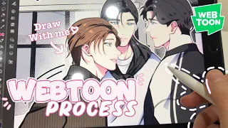 ♡ ︎Draw with me! | webtoon panel process #5 🎀