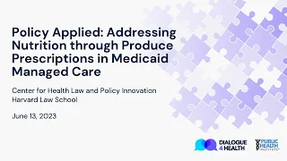 Policy Applied: Addressing Nutrition through Produce Prescriptions in Medicaid Managed Care