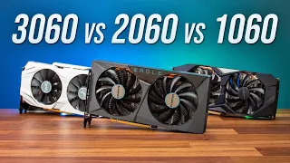 RTX 3060 vs RTX 2060 vs GTX 1060 - 12 Game GPU Comparison