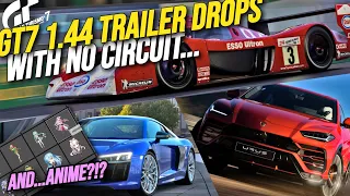 No Circuit Yet Again, and...Anime Stickers!? | GT7 March 1.44 Update Trailer News | Gran Turismo 7