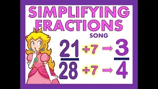 Simplifying Fractions song - showing the process