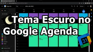 Como colocar Tema Escuro no Google Agenda PC 🌑🌙💡