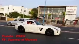 SLS AMG , Ferrari california , Bmw M6 acceleration & sound au Maroc !