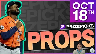 CFL, NHL, PGA and MLB PRIZEPICKS Player Prop Picks / Bets for Thursday, October 18th, 2023