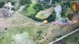 Ukrainian forces wiped out a Russian convoy in the Luhansk Region