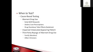 "Drug Testing in Clinical Practice" - David Galbis-Reig, MD, DFASAM