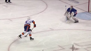 Igor Shesterkin stops Pelech's penalty shot late in a game vs Islanders (12 apr 2024)