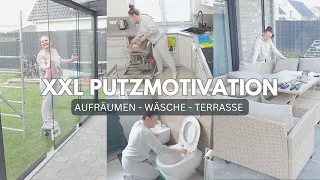 Mega Aufräum Motivation - Putzen - Wäsche waschen - Terrassenausbau / Fenster putzen