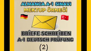 Almanca A1 Sınavı  Mektup örneği GÜNCEL Deutscher A1-Brief #almancakursu #deutschlernen #keşfet