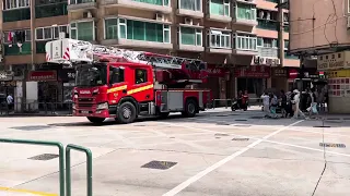 はしご車の進撃。澳門消防局