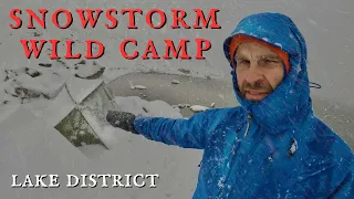 BRUTAL BLISS SNOWSTORM CAMP ASMR - Helvellyn UK Wild Camping with a Dog