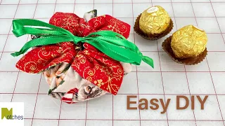 Quick and Easy Petal Drawstring Christmas Gift Bag   DIY