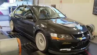 Mitsubishi Lancer Evo 9 antilag test on dyno💥💥💥