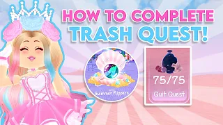 *EASY* HOW TO WIN THE TRASH QUEST IN ROYALE HIGH! Royale High Diamond Beach Update Wave 2 Tutorial