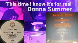 This time i know it's for real Donna Summer extended version 7:20 45 rpm 12" Made in Germany 1989